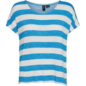 VERO MODA gestreept T-shirt VMWIDE blauw/wit