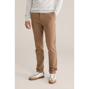 Fundamentals - Heren Slim fit chino van premium bi-stretch - Slim Fit - Lichtbruin - Katoen - Maat: 28/30