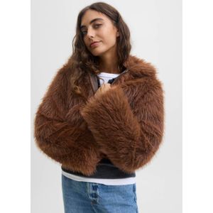 JJXX imitatiebonten winterjas bruin