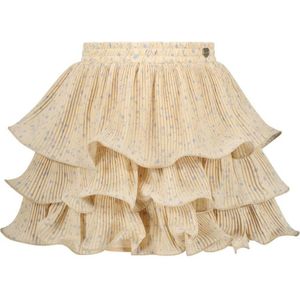 Le Chic gebloemde rok TESRA beige/lichtblauw