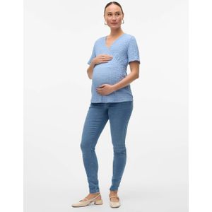 MAMALICIOUS zwangerschaps- en voedings blousetop lichtblauw