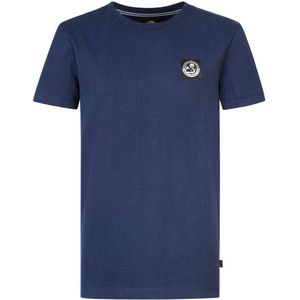 Petrol Industries T-shirt met backprint middenblauw