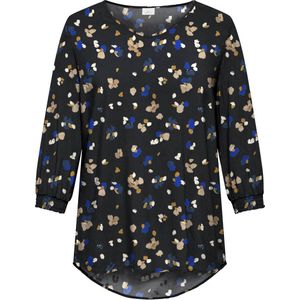 ONLY CARMAKOMA gebloemde top zwart