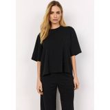 Soyaconcept - Glitter Top - Zwart - Korte Mouwen - Ronde Hals