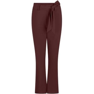 Zoso travelstof flared regular waist pantalon donkerrood