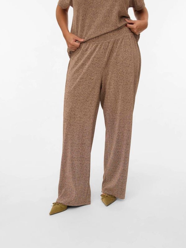 Vero Moda - Vmchoxanne M/W Pant JRS BTQ CUR - Beige - Wijde Broeken