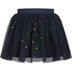 NAME IT MINI korte rok NMFVABOS met hartjes donkerblauw