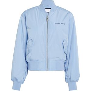 Tommy Jeans jasje met logo lichtblauw