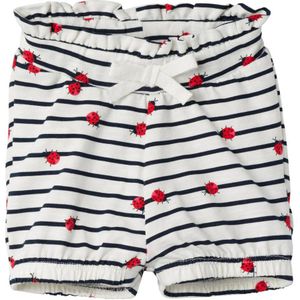 NAME IT BABY baby regular fit casual short NBFFELIAS met all over print wit/blauw/rood