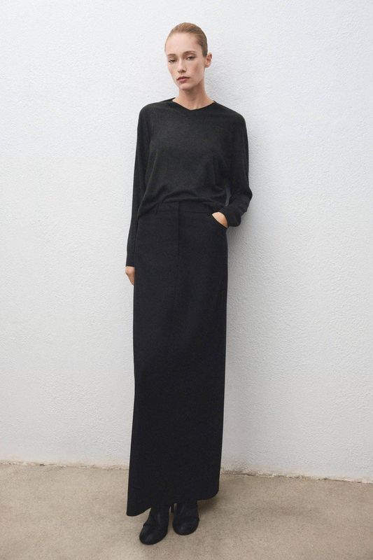 Mango gebreide trui antraciet