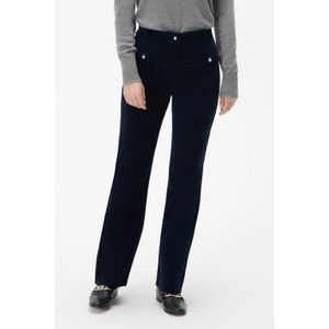 Caroll corduroy bootcut high waist broek donkerblauw