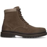 Manfield suède veterboots taupe