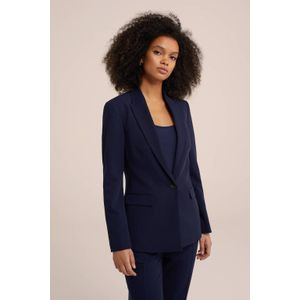 WE Fashion getailleerde blazer donkerblauw