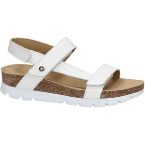 Panama Jack Sally Basic leren sandalen wit