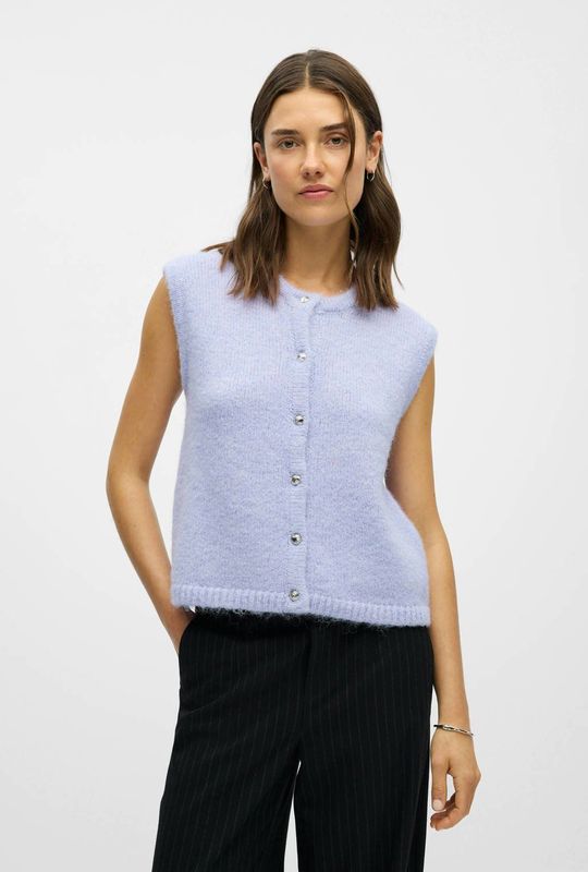 OBJECT - Gilet - Lila - Gebreid