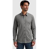 Cast Iron Heren overhemd lange mouw blauw (Maat: S) - Effen