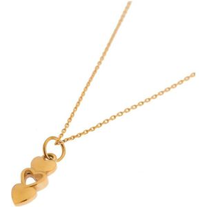 Label Kiki gold plated ketting Open Heart