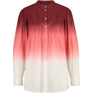 Expresso tie-dye blouse donkerrood/roze/ecru