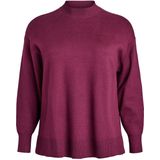 Zizzi gebreide trui donkerrood