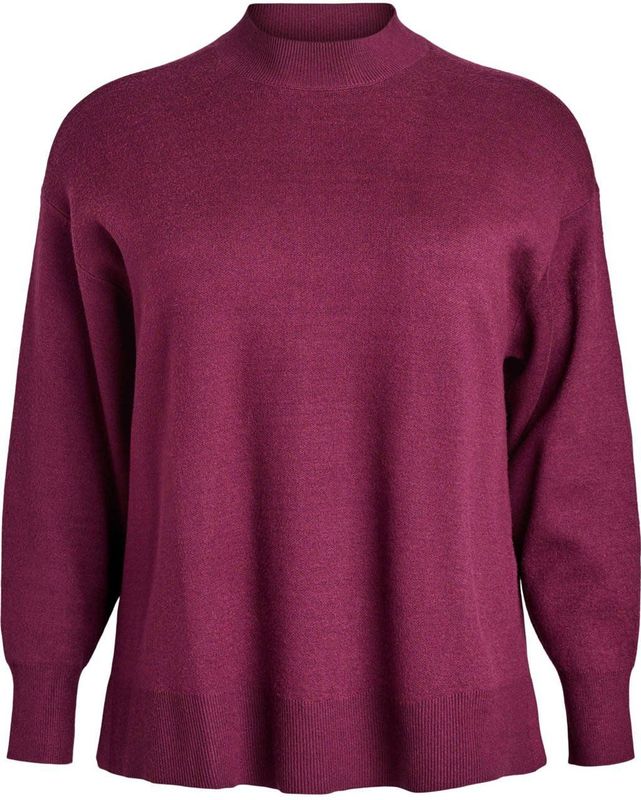 Zizzi gebreide trui donkerrood