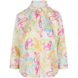 LOLALIZA blouse met paisleyprint beige/roze/blauw