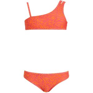 BEACHWAVE one shoulder bikini oranje/roze