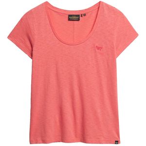Superdry T-shirt SCOOP NECK TEE roze