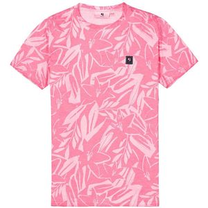 Garcia T-shirt met all over print vibrant pink