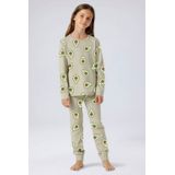 NAME IT KIDS pyjama met all over print beige/groen