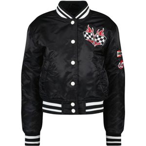 CoolCat Junior baseball jacket JAEL met patches zwart