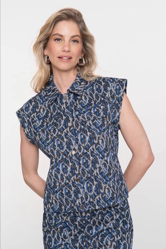 Geisha - Gilet - Blauw