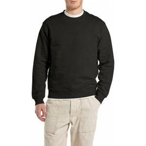 REPLAY - Sweat-shirt - Zwart - Regular Fit