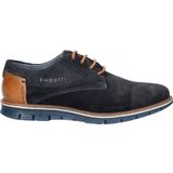 Bugatti Simone suède veterschoenen donkerblauw