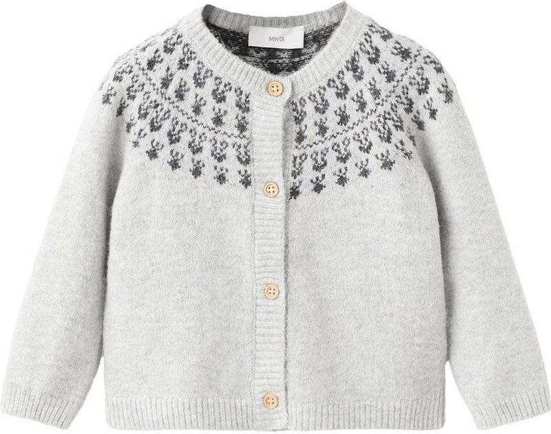 Mango Kids vest grijs melange