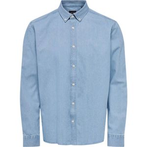 ONLY & SONS regular fit denim overhemd ONSDAY light blue denim