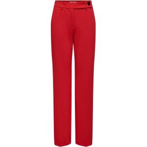ONLY high waist straight fit pantalon rood