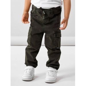 NAME IT MINI loose fit cargobroek NMMBEN donkergroen