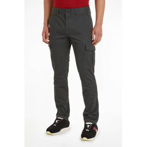 Tommy Jeans regular fit cargo broek met logo grijs