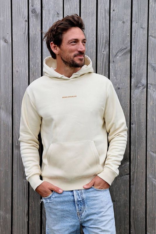Kultivate - Hoodie - Ecru - 80% Biologisch Katoen - Lange Mouwen