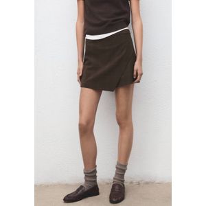 Mango geruite skort bruin