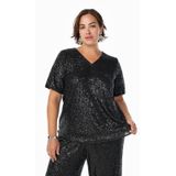Zizzi top zwart met pailletten