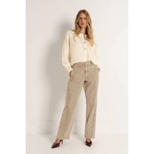 CLAUDIA BY CLAUDIA STRÄTER high waist straight leg jeans taupe