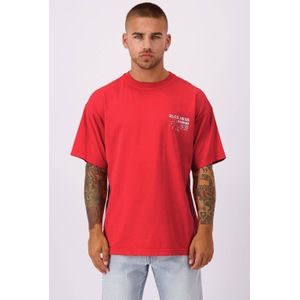 BLACK BANANAS oversized T-shirt RED LIGHT met backprint rood