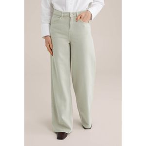WE STUDIO high waist wide leg jeans lichtgrijs