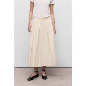 Mango A-lijn rok beige