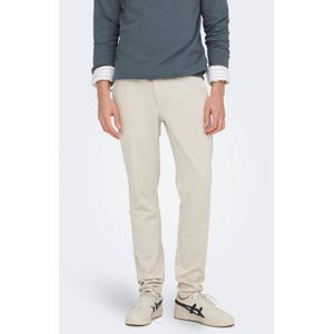 ONLY & SONS gemêleerde slim fit chino ONSMARK moonstruck