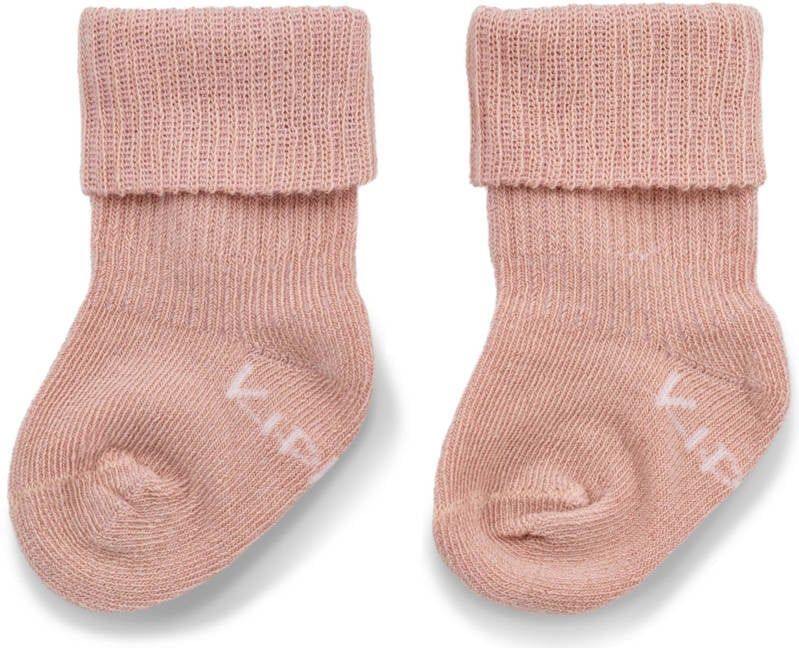 KipKep Blijf-Sokjes prematuur / newborn - Mauve - 1 paar - baby sokjes die niet afzakken - Stay-on-Socks