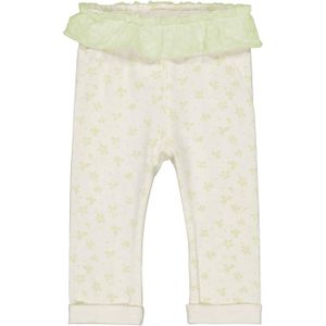 Quapi baby slim fit broek DIXIE met ruches lichtgeel/beige