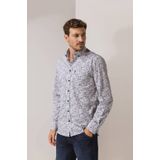 State of Art Heren overhemd lange mouw blauw (Maat: S)