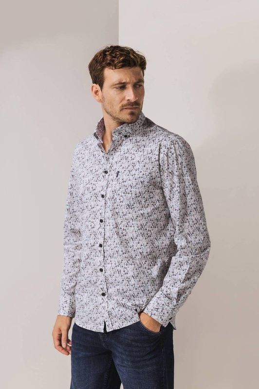 State of Art Heren overhemd lange mouw blauw (Maat: S)